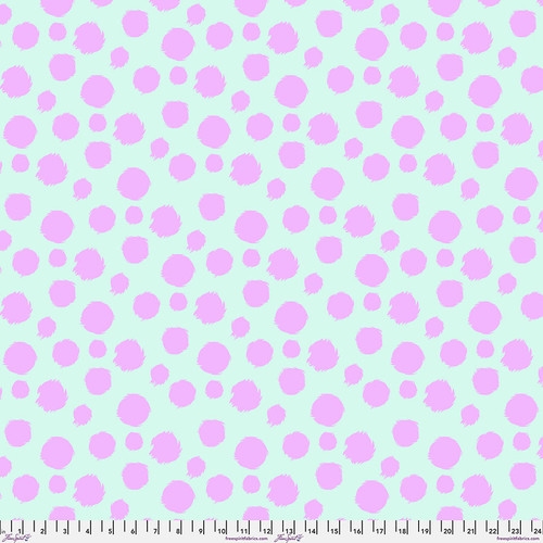 Tula Pink - Fur Ball - Technomint (Minky) - Tabby Road Déjà Vu Minky - Quilting Backing Fabric - ÜBERBREITE 152 cm - 60´´